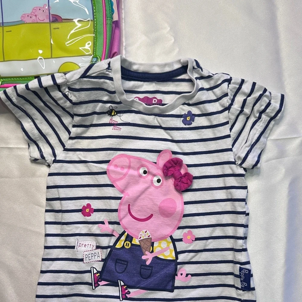 Peppa Pig Pink and Blue T-Shirt with Backpack